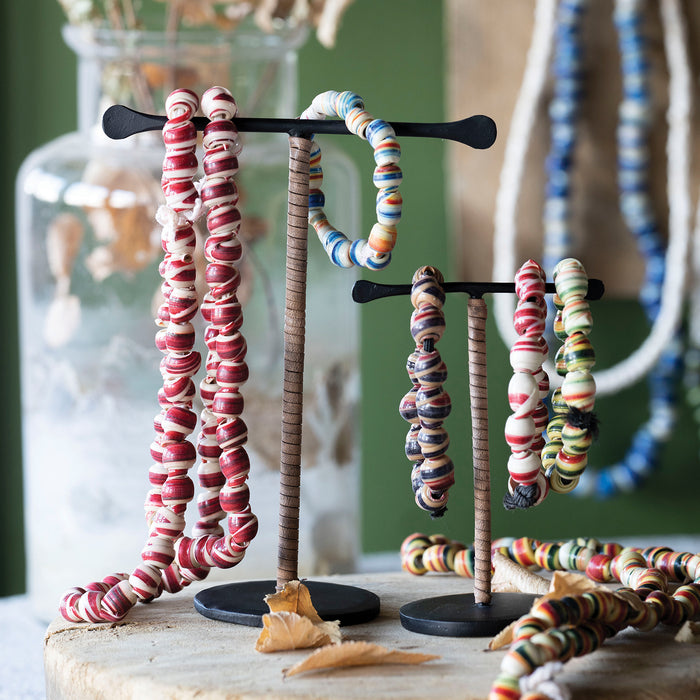 Recycled Cassette Tape Bead Strand Mixed