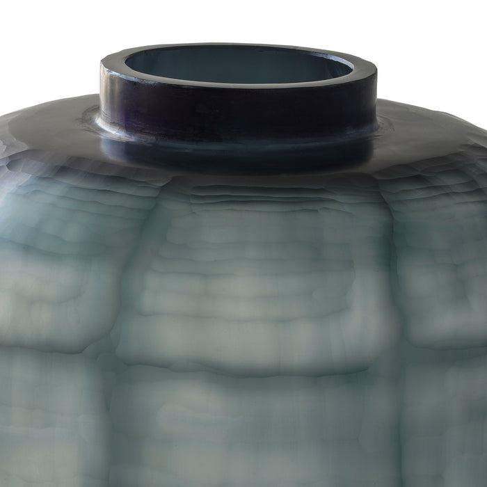 Evergreen Cut Glass Vessel