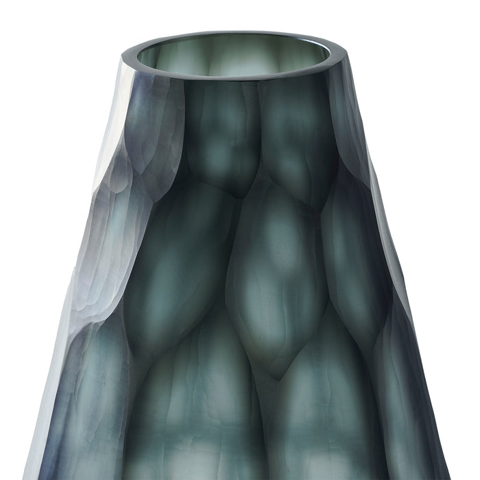 Evergreen Cut Glass Vessel Oblong