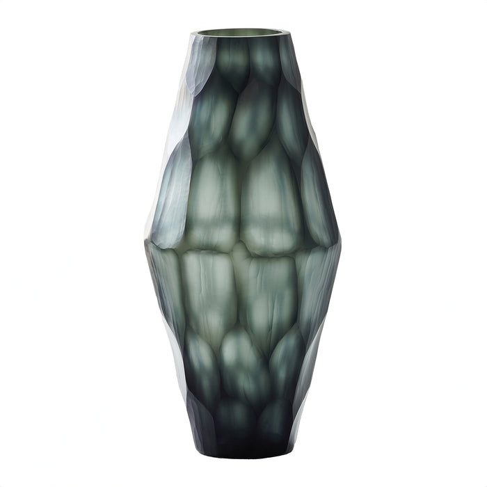 Evergreen Cut Glass Vessel Oblong