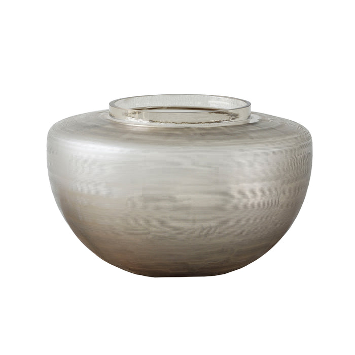 Lena Hand Cut Glass Vessel, Short