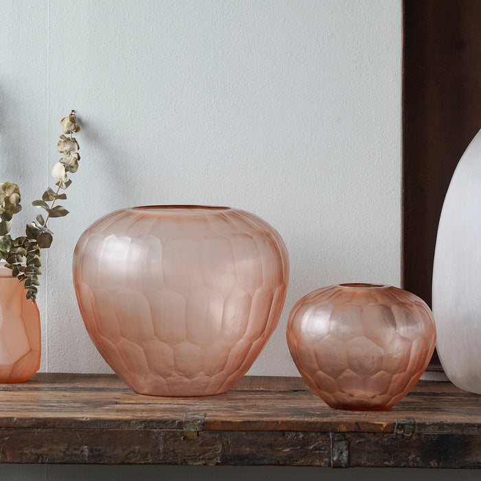 Bonita Hand Cut Glass Vessel