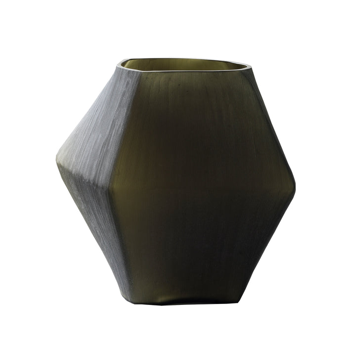 Poly Cut Glass Vase