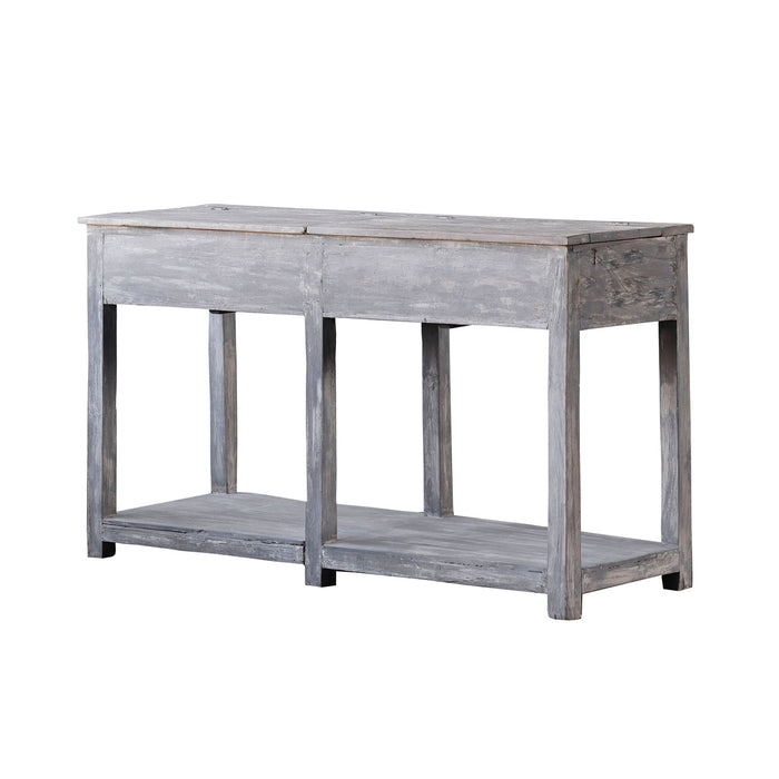 Vintage Teak Console w Storage