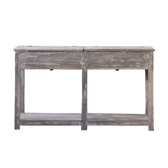 Vintage Teak Console w Storage