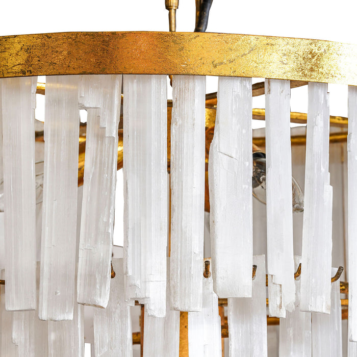 3 Tier Selenite Chandelier