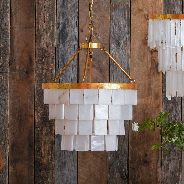 4 Tier Alabaster Chandelier