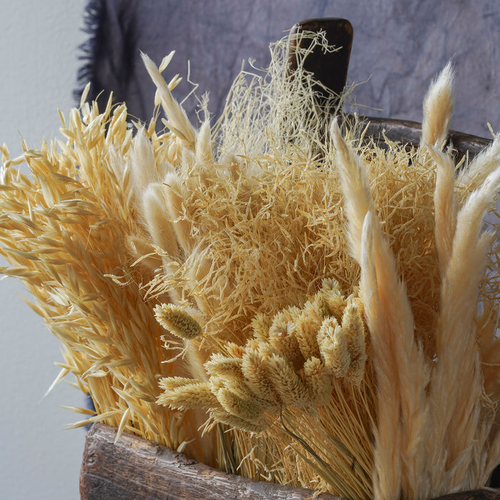 Mixed Dried Grasses and Florals Bleached, 20"