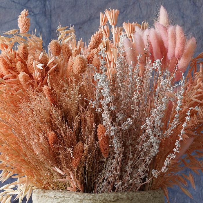 Mixed Dried Grasses and Florals Blush,  20"