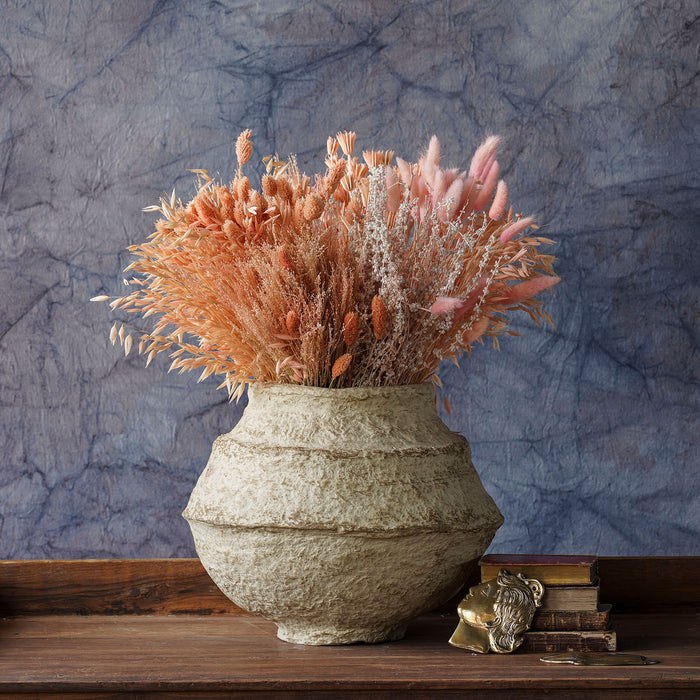 Mixed Dried Grasses and Florals Blush,  20"
