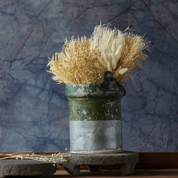 Mixed Dried Grasses and Florals Bleached, 12"