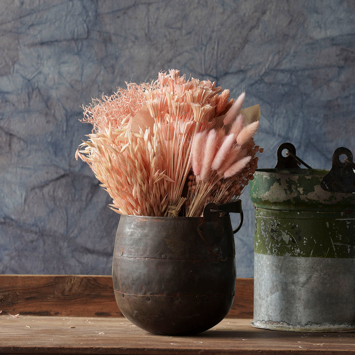 Mixed Dried Grasses and Florals Blush,  12"