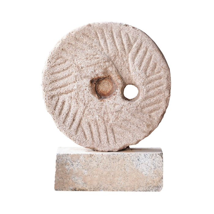 Vintage Mill Stone on Base