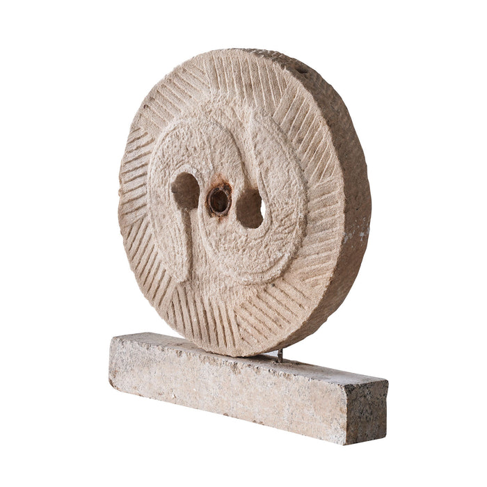 Vintage Mill Stone on Base