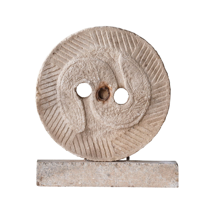 Vintage Mill Stone on Base