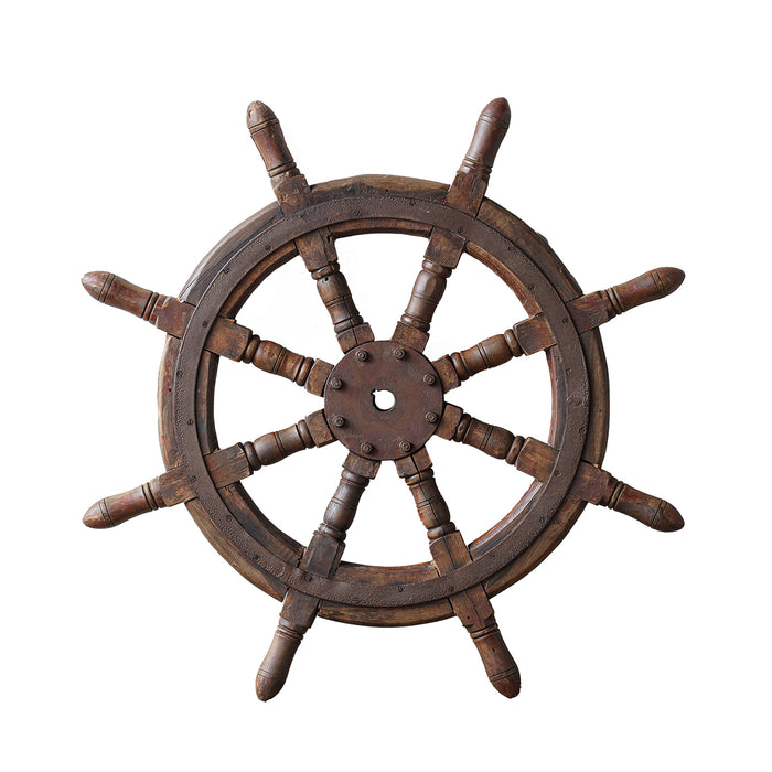 Vintage Ships Wheel, Large