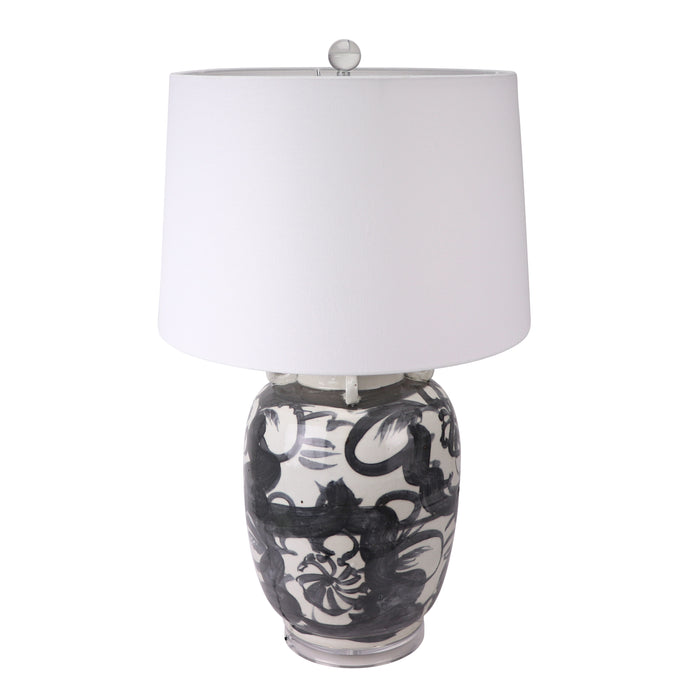 Jingdezhen Porcelain Hand-Painted Abstract Lamp