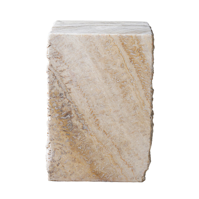 Onyx Stool with Rough Edge