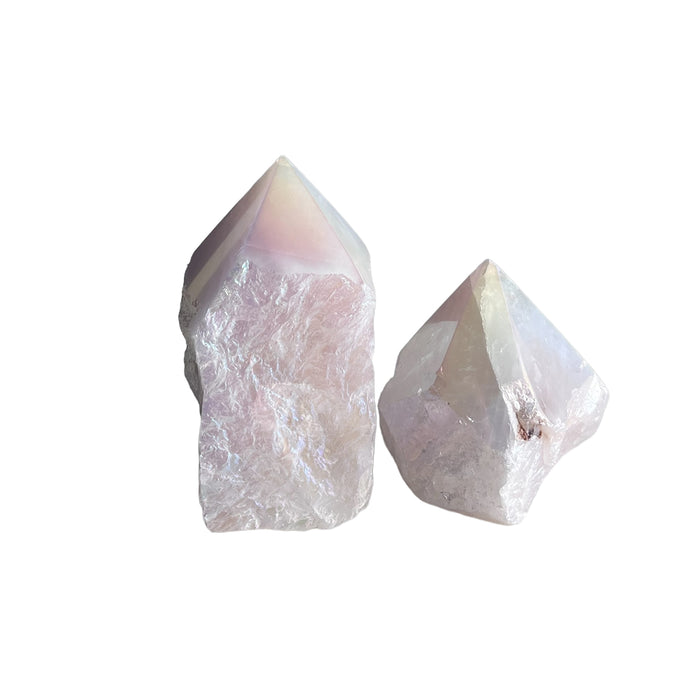 Aura Rose Quartz Point