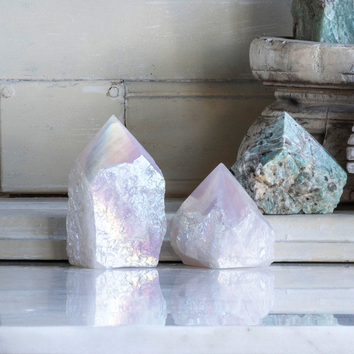 Aura Rose Quartz Point