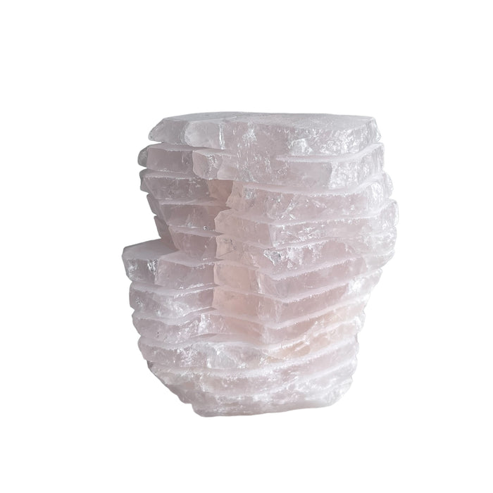 Rose Quartz Illusion Sculpture