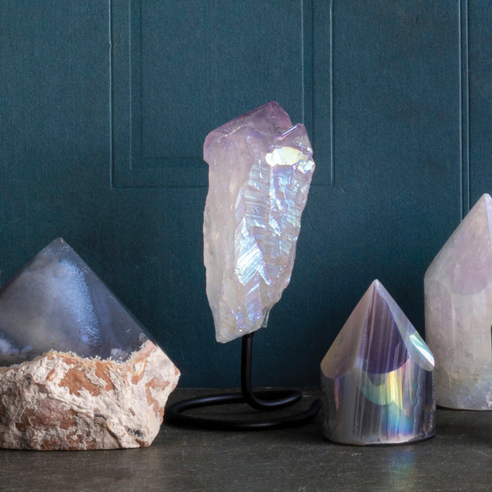 Aura Amethyst Point on Base