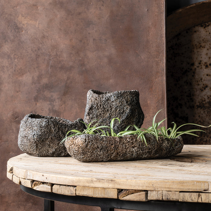 Cast Concrete Lava Stone Planter