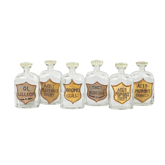 Painted Apothecary Bottles, S/6