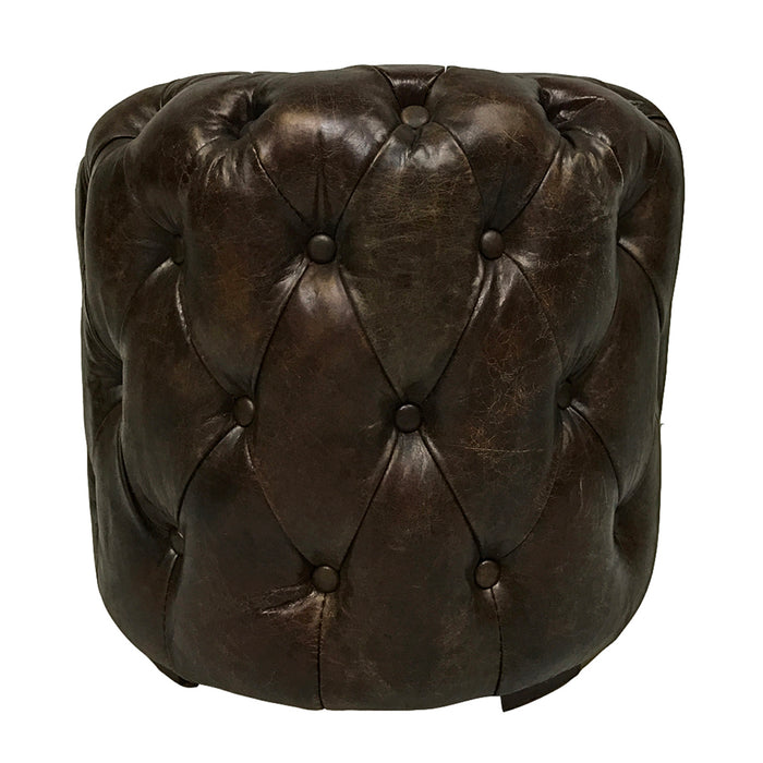 Buttoned Patterned Stool Buttoned Up Stool Brown — Blue Ocean Traders