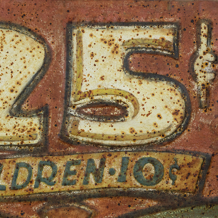 25 Cent Tin Sign