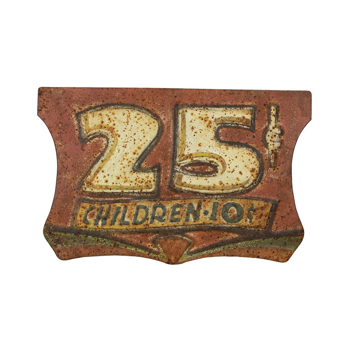 25 Cent Tin Sign