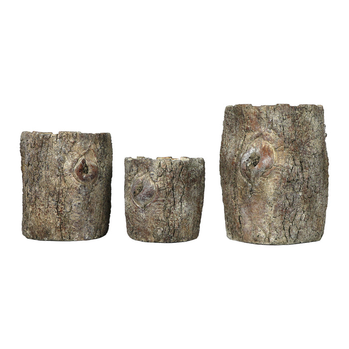 Faux Bois Log Planter