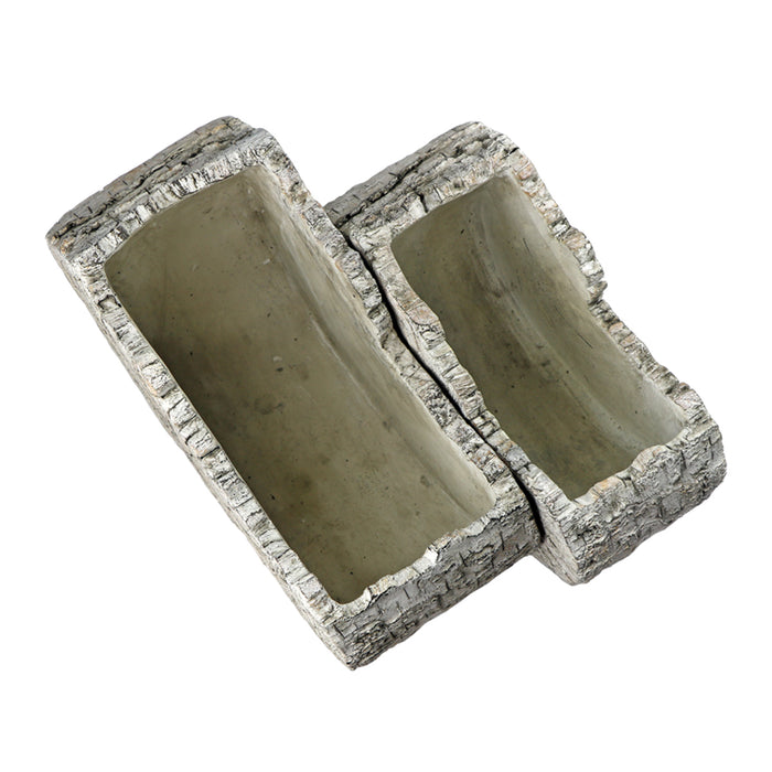 Faux Bois Slice Planter