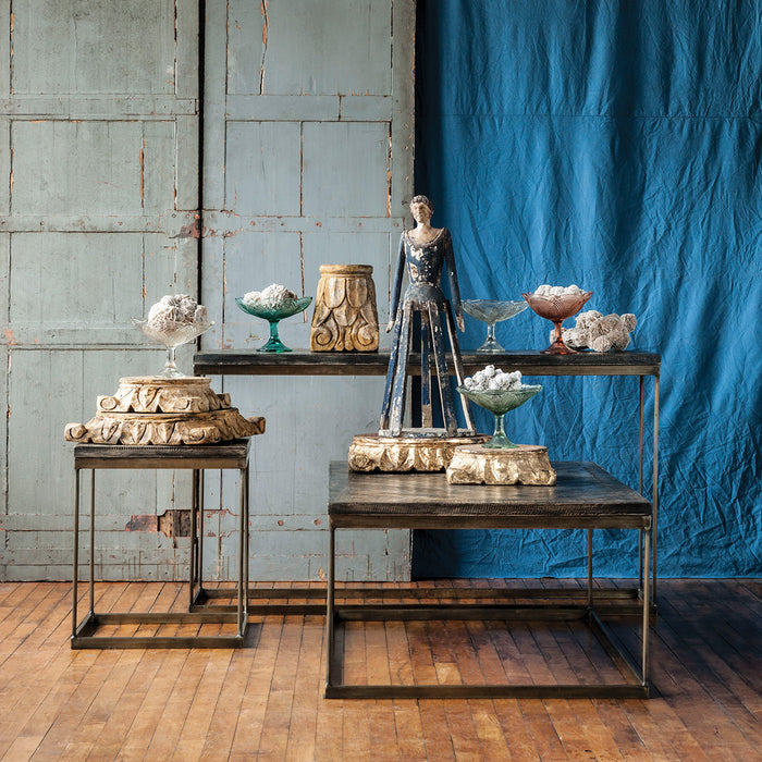 Tall Carved Pillar Base