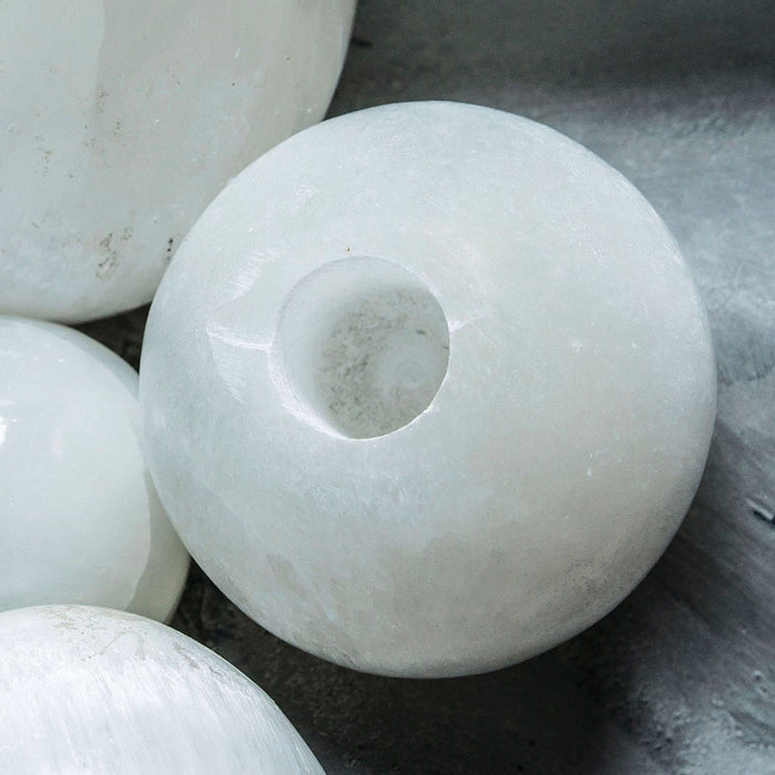Selenite Sphere Lamp