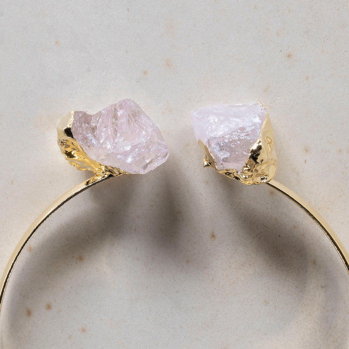 Elements Bracelet Rose Quartz Gold