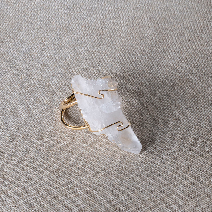 Napkin Holder Wire Wrapped Quartz