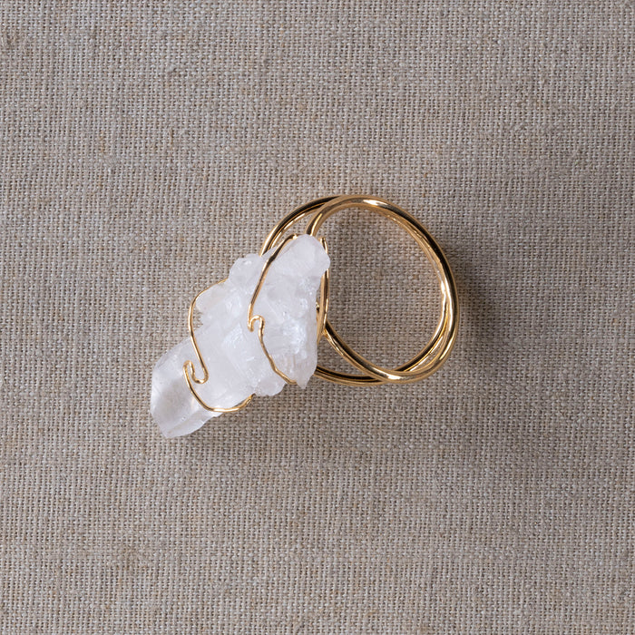 Napkin Holder Wire Wrapped Quartz