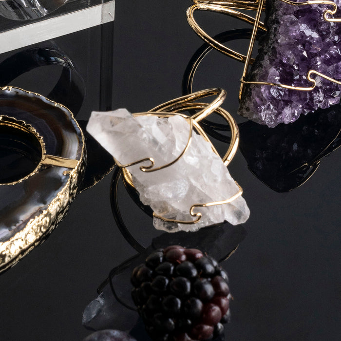 Napkin Holder Wire Wrapped Quartz