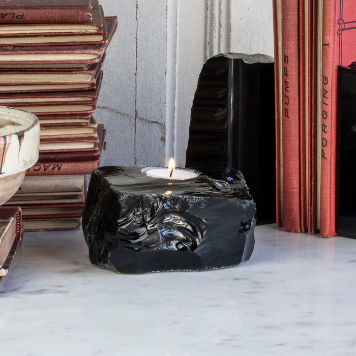 Black Obsidian Votive holder