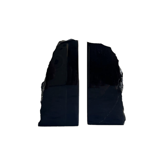Black Obsidian Bookend Pair