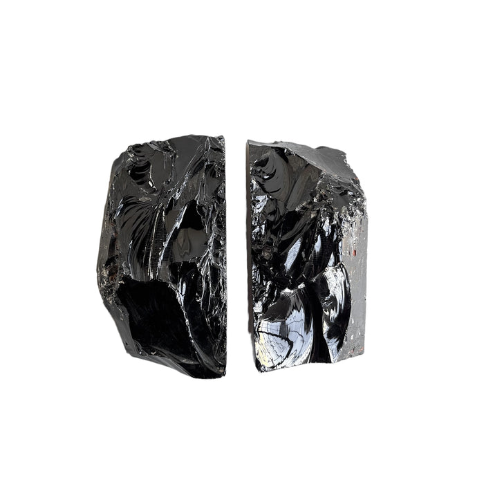 Black Obsidian Bookend Pair