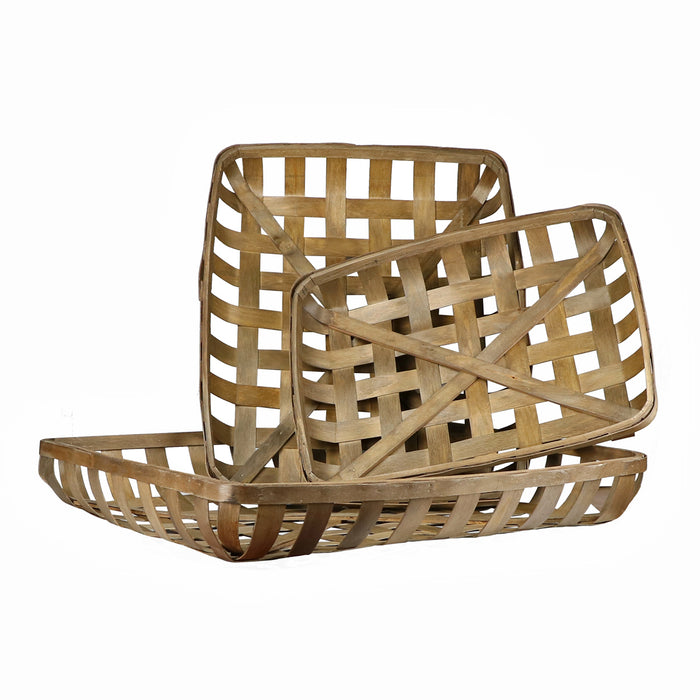 Rectangle Tobacco Basket S/3