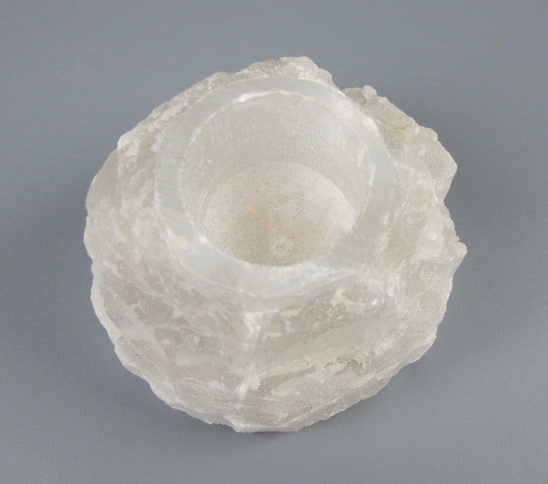 Selenite Candle Stand, Tower