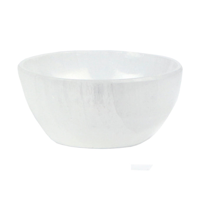 Selenite Bowl Round