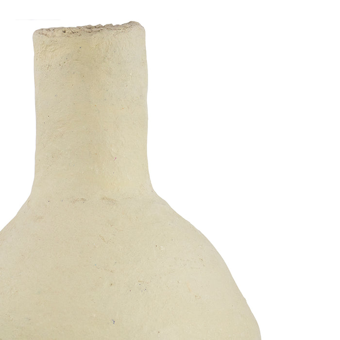 Paper Mache Vessel, Bottle Shaped