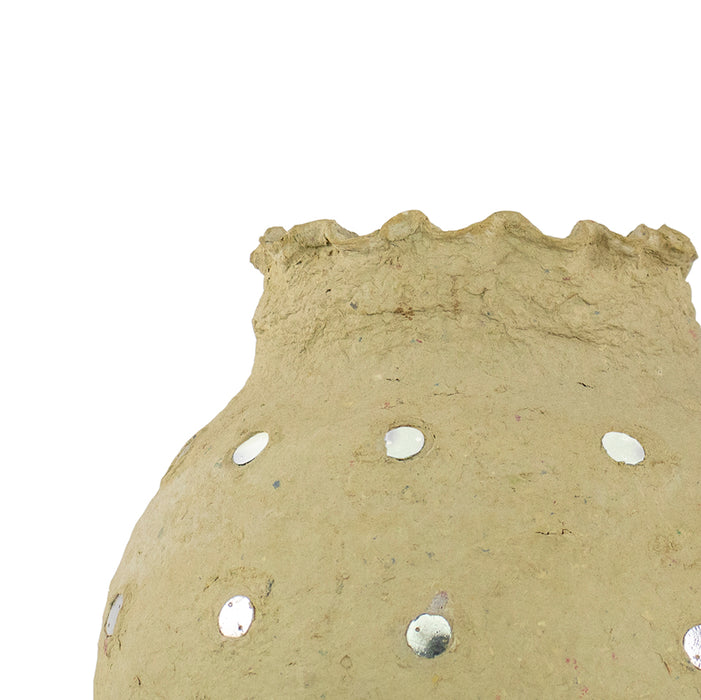 Paper Mache Vessel with Mirror