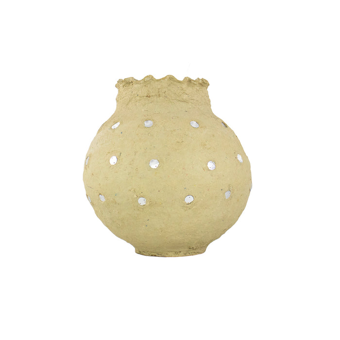 Paper Mache Vessel with Mirror