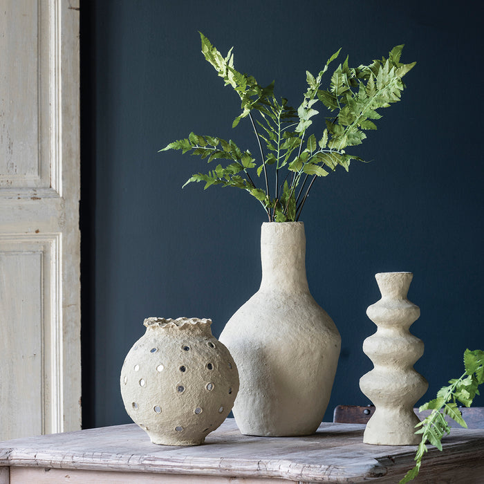 Paper Mache Vessel with Mirror