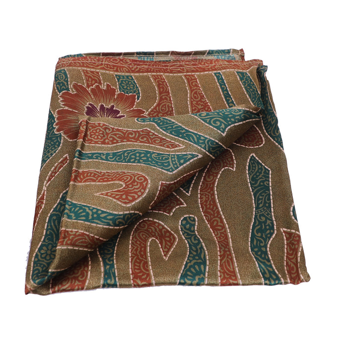 Vintage Silk Sari Scarf Long